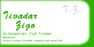 tivadar zigo business card
