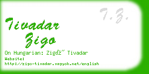 tivadar zigo business card